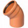 Отвод НПВХ коричневый Дн 200х30° б/нап в комплекте - 027-1664