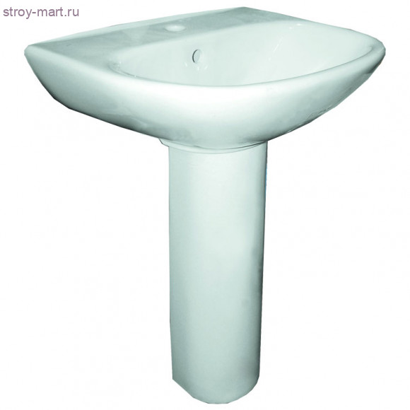 Умывальник Zeta белый с пьедесталом 1 отверстие 2 величины в комплекте 550х440 Jika 8.1039.1.000.104.9, 8.1939.0.000.000.9 - 4606034156346