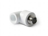 Угольник PP-R комбинированн под ключ белый Дн 32х1 НР РосТурПласт 14634 - 027-9638