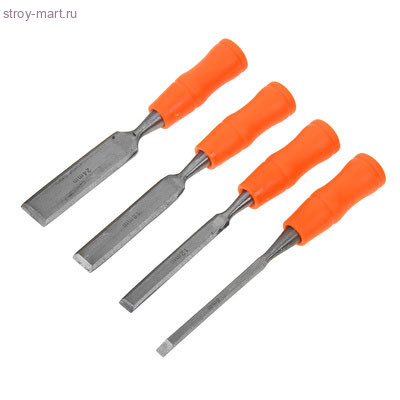 Набор стамесок «Sparta» 6-12-18-24 мм, 4 шт, плоские, пластиковые ударные рукоятки / 243975 - С-000119887 Набор стамесок «Sparta» 6-12-18-24 мм, 4 шт, плоские, пластиковые ударные рукоятки / 243975 - С-000119887