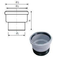 Муфта PP-H серый вставная Дн 110 б/нап в комплекте Ostendorf 115750 Муфта PP-H серый вставная Дн 110 б/нап в комплекте Ostendorf 115750