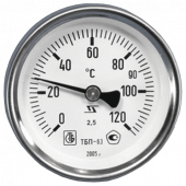 Термометр биметаллический Дк63 L=50мм 200C ТБП-Т Юмас - 011-0263