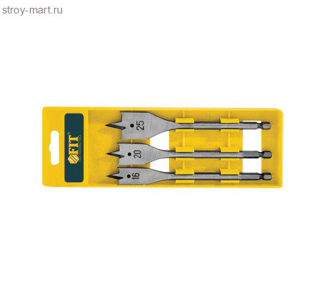 Сверла по дереву перовые «FIT» Профи, набор 3 шт. (16-20-25 мм) / 36203 - С-000114409