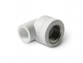 Угольник PP-R комбинированн под ключ белый Дн 32х1 ВР РосТурПласт 14633 - 027-9637