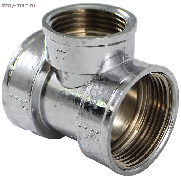 Тройник латунь переходн хром Ду 32х25х32 STC 5022 Тройник латунь переходн хром Ду 32х25х32 STC 5022