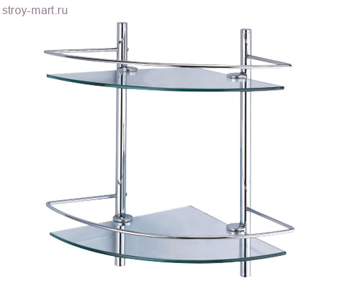 K-3122 Полка стеклянная двойная угловая - 001-0236 K-3122 Полка стеклянная двойная угловая - 001-0236