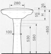 Умывальник Lyra с пьедесталом 1 отверстие 2 величины в комплекте 550х450 Jika 8.1427.1.000.104.9, 8.1927.0.000.000.9 Умывальник Lyra с пьедесталом 1 отверстие 2 величины в комплекте 550х450 Jika 8.1427.1.000.104.9, 8.1927.0.000.000.9