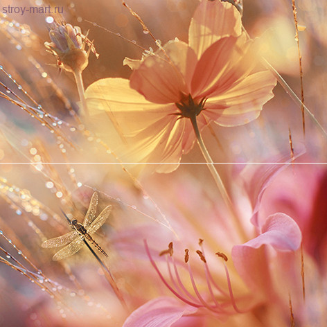 Flowers Панно P2-1D205 40х40 (из 2 плиток) Flowers Панно P2-1D205 40х40 (из 2 плиток)