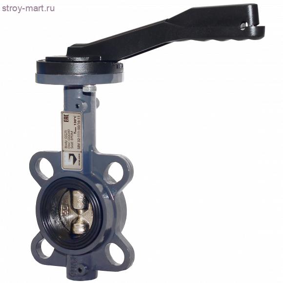 Затвор дисковый поворотный Ду 300 Ру16 межфл с редуктором Schloss - 007-6295 Затвор дисковый поворотный Ду 300 Ру16 межфл с редуктором Schloss - 007-6295