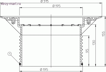 Элемент надставной с обжимным фланцем HL 618 Элемент надставной с обжимным фланцем HL 618