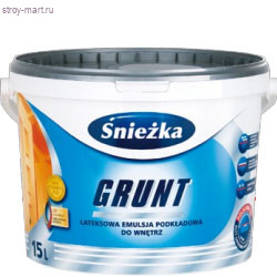Грунтовка для внутренних работ «Sniezka» латексная 3л . - С-000088684 Грунтовка для внутренних работ «Sniezka» латексная 3л . - С-000088684