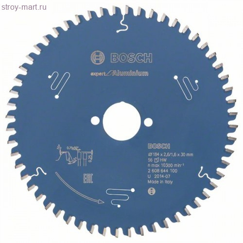 Цирк диск Expert for Aluminium 184x30x2.6/1.6x56T - 2608644100 Цирк диск Expert for Aluminium 184x30x2.6/1.6x56T - 2608644100