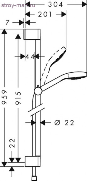 Душевой набор Croma Select S Multi 0.90м Croma Select S 26570400 Душевой набор Croma Select S Multi 0.90м Croma Select S 26570400