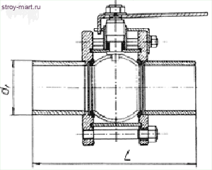 Кран шаровой сталь 11с67п Ду 200 Ру16 под приварку Маршал - 007-0151 Кран шаровой сталь 11с67п Ду 200 Ру16 под приварку Маршал - 007-0151
