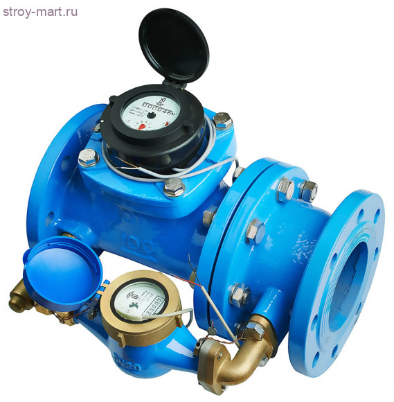Счётчик х/в комбинированный двухкорпусной импульсный СТВК-2 ДГ Ду 100/20 Ру16 50С фл ПК Прибор - 030-0421 Счётчик х/в комбинированный двухкорпусной импульсный СТВК-2 ДГ Ду 100/20 Ру16 50С фл ПК Прибор - 030-0421