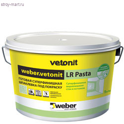 Шпатлёвка Weber.Vetonit LR Pasta, 5 кг (120 шт/под) Россия - С-000091656 Шпатлёвка Weber.Vetonit LR Pasta, 5 кг (120 шт/под) Россия - С-000091656
