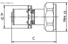 Евроконус МП латунь Дн 20х3/4 ВР Comap 835892 - 027-0352 Евроконус МП латунь Дн 20х3/4 ВР Comap 835892 - 027-0352