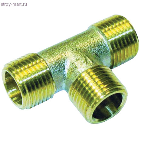 Тройник латунь никель Ду 25 НР Faro STC 5648 - 4606034006771 Тройник латунь никель Ду 25 НР Faro STC 5648 - 4606034006771