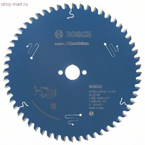 Цирк диск Expert for Aluminium 190x20x2.6/1.6x56T - 2608644101 Цирк диск Expert for Aluminium 190x20x2.6/1.6x56T - 2608644101