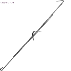 Комплект из оцинкованного крючка (0,35 м, 3 мм) и пружины с 2 отверстиями (3 мм) - С-000055030