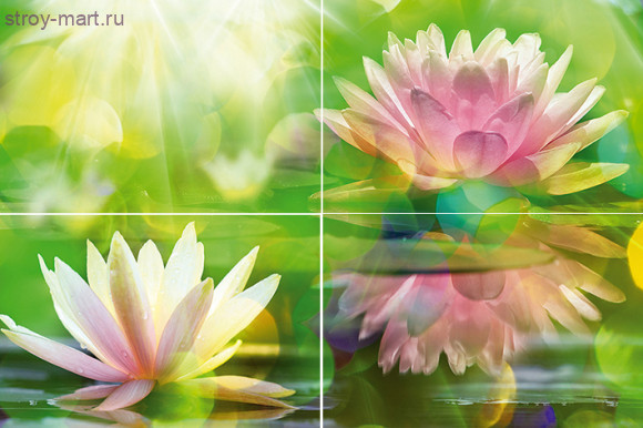 Lotus P4D287 Панно из 4-х плиток 60х40 Lotus P4D287 Панно из 4-х плиток 60х40