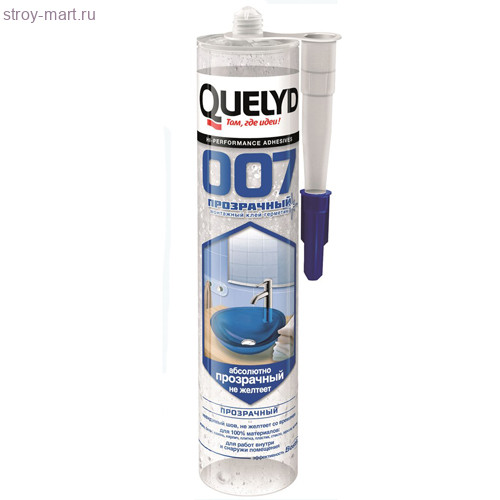 Клей-герметик «» Quelyd 007 «» Crystal Clear прозрачный 290мл (20 шт/уп.) - С-000103950 Клей-герметик «» Quelyd 007 «» Crystal Clear прозрачный 290мл (20 шт/уп.) - С-000103950