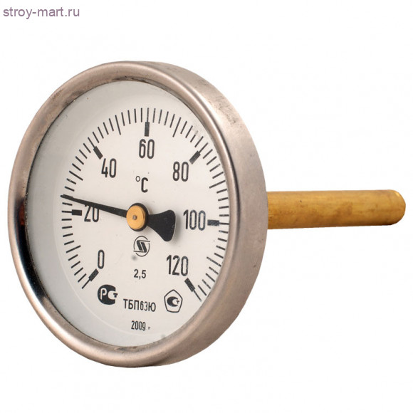 Термометр биметаллический Дк100 L=100мм 120C ТБП-Т Юмас - 011-0140 Термометр биметаллический Дк100 L=100мм 120C ТБП-Т Юмас - 011-0140