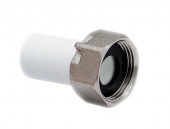 Штуцер PP-R белый Дн 20х3/4 нак. гайка для присоед. счетчика воды под пломбу РосТурПласт 10852 - 027-9280 Штуцер PP-R белый Дн 20х3/4 нак. гайка для присоед. счетчика воды под пломбу РосТурПласт 10852 - 027-9280