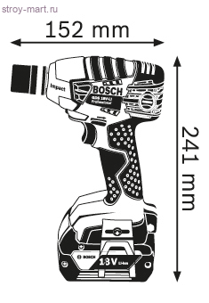 Аккумуляторный ударный гайковёрт Bosch GDS 18 V-LI Professional - 06019A1S0B Аккумуляторный ударный гайковёрт Bosch GDS 18 V-LI Professional - 06019A1S0B