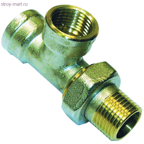 Тройник латунь никель Ду 15 ВР/ВР/нак. гайка Faro STC 5664 - 4606034006870 Тройник латунь никель Ду 15 ВР/ВР/нак. гайка Faro STC 5664 - 4606034006870