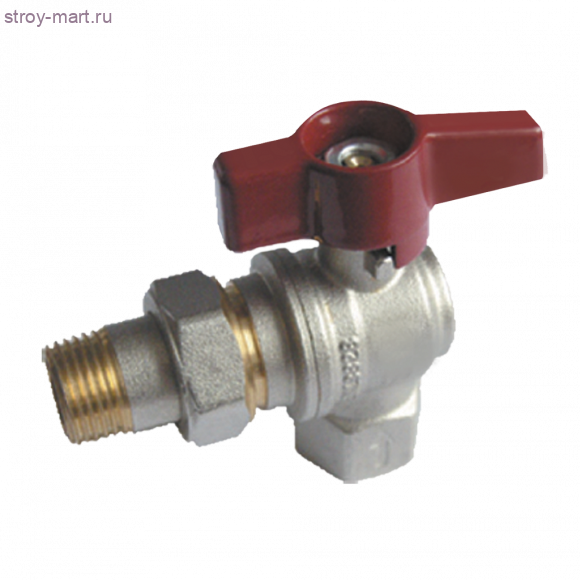 Кран шаровой латунь угл Ду15 м/р баб - 007-7401 Кран шаровой латунь угл Ду15 м/р баб - 007-7401