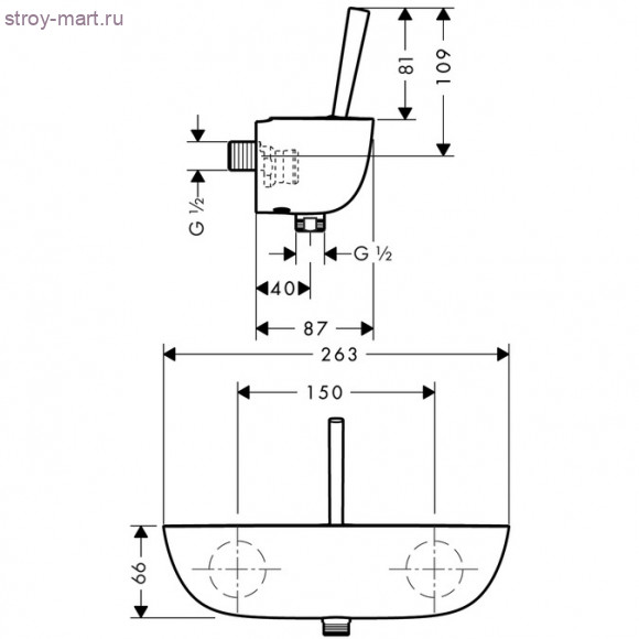 Смеситель для душа, однорычажный, ВМ, ?’ PuraVida 15672000 Смеситель для душа, однорычажный, ВМ, ?’ PuraVida 15672000