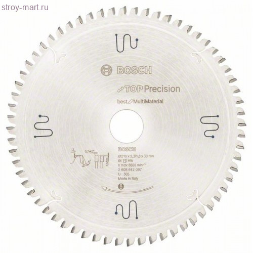 ЦИРКУЛЯРНЫЙ ДИСК 216x30x64T MULTI TOP - 2608642097