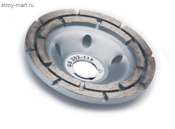 Диск алмазный чашечный сегментный двурядный Prorab GS 202-115
