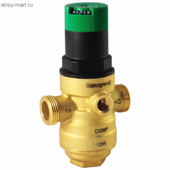 Регулятор давления с вых. под манометр и шкалой регулировки D06F г/в мембранный латунь 1/2 НР нак. гайка Ру25 1.5-6.0 бар Honeywell D06F-1/2 B Регулятор давления с вых. под манометр и шкалой регулировки D06F г/в мембранный латунь 1/2 НР нак. гайка Ру25 1.5-6.0 бар Honeywell D06F-1/2 B