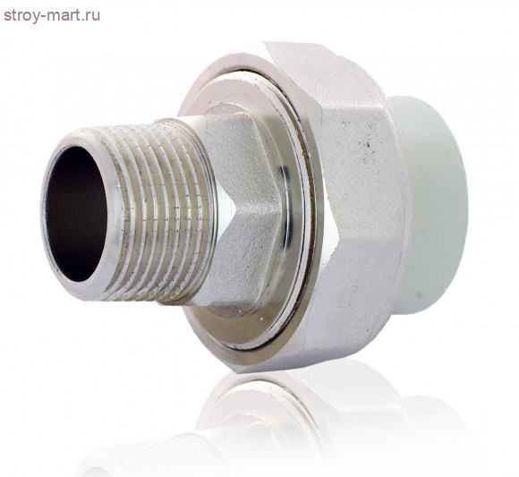 Муфта PP-R комбинированн разъемная белый Дн 25x1/2 НР РосТурПласт 10643 - 027-8374 Муфта PP-R комбинированн разъемная белый Дн 25x1/2 НР РосТурПласт 10643 - 027-8374