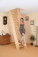 Деревянная экономичная лестница «Мельника KA» 70x120
