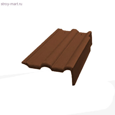 Браас Франкфуртская боковая цементно-песчаная черепица, правая, тёмно-коричневый (3 шт./м.п.) - С-000115777 Браас Франкфуртская боковая цементно-песчаная черепица, правая, тёмно-коричневый (3 шт./м.п.) - С-000115777
