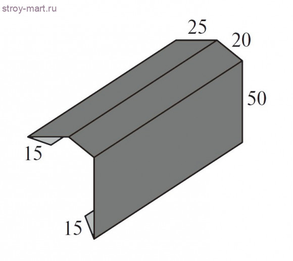 Планка примыкания в штробу GL L-2 м PE - С-000109583 Планка примыкания в штробу GL L-2 м PE - С-000109583