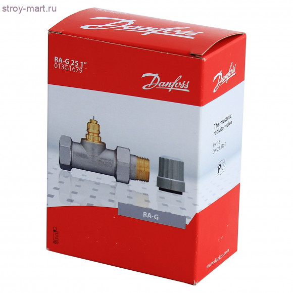 Клапан термостатическ RA-G для отнотруб систем Ду15 прям Danfoss 013G1675 Клапан термостатическ RA-G для отнотруб систем Ду15 прям Danfoss 013G1675