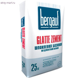 Шпатлёвка цементая базовая Bergauf Glatte Zement, (25 кг) 54 шт/под - С-000046102 Шпатлёвка цементая базовая Bergauf Glatte Zement, (25 кг) 54 шт/под - С-000046102