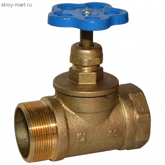 Клапан пожарн латунь 15б3р А52 Ду 50 Ру10 ВР/НР угловой БАЗ - 016-0082