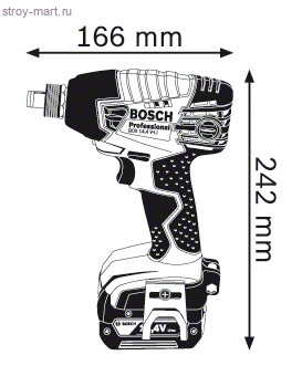 Аккумуляторный ударный гайковерт Bosch GDX 14,4 V-LI Professional - 06019B8004 Аккумуляторный ударный гайковерт Bosch GDX 14,4 V-LI Professional - 06019B8004