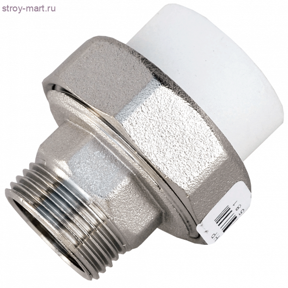 Муфта PP-R комбинированн разъемная белый Дн 25x3/4 НР РосТурПласт 10644 - 4640014210581 Муфта PP-R комбинированн разъемная белый Дн 25x3/4 НР РосТурПласт 10644 - 4640014210581
