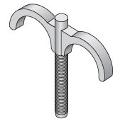 Крюк двухсторонний для трубы Дн 16-25 L=7см