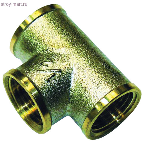 Тройник латунь никель Ду 40 ВР Faro STC 5632 - 4606034023211 Тройник латунь никель Ду 40 ВР Faro STC 5632 - 4606034023211