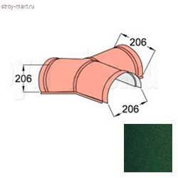 Y-образный элемент полукруглого конька конечный Decra Classic/Roman Хвойный лес - С-000113332 Y-образный элемент полукруглого конька конечный Decra Classic/Roman Хвойный лес - С-000113332