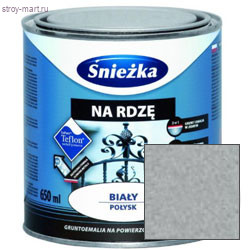 Грунт-эмаль по ржавчине 3 в 1 «Sniezka» серебряный - эффект металлической структуры 0,65 л. (8 шт/уп - С-000088579 Грунт-эмаль по ржавчине 3 в 1 «Sniezka» серебряный - эффект металлической структуры 0,65 л. (8 шт/уп - С-000088579