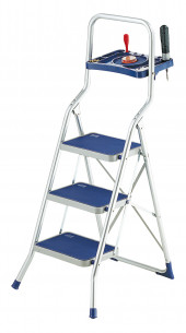 Стремянка, Framar Major Tech, 3 широкие ступени, алюм - С-000103260 Стремянка, Framar Major Tech, 3 широкие ступени, алюм - С-000103260