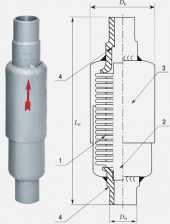 Компенсатор осевой Ду 40 под приварку Протон А AWM.16.0040. 0040 Компенсатор осевой Ду 40 под приварку Протон А AWM.16.0040. 0040
